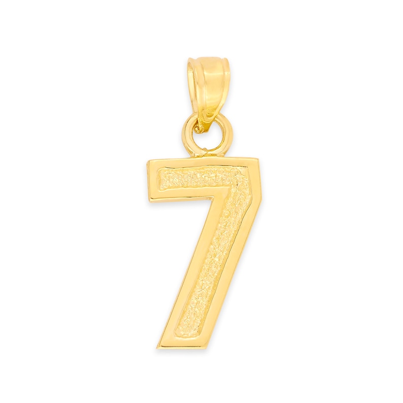 14k Real Solid Gold Sports Number Pendant Necklace Etsy UK