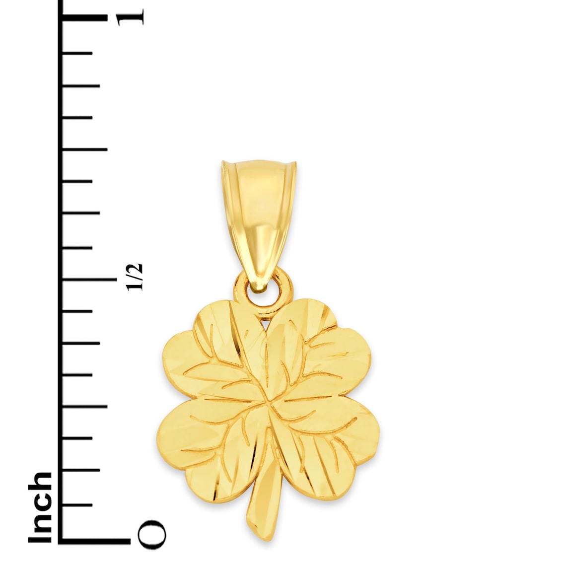 10k Gold Four Leaf Clover Pendant Real Solid Gold Celtic Etsy UK