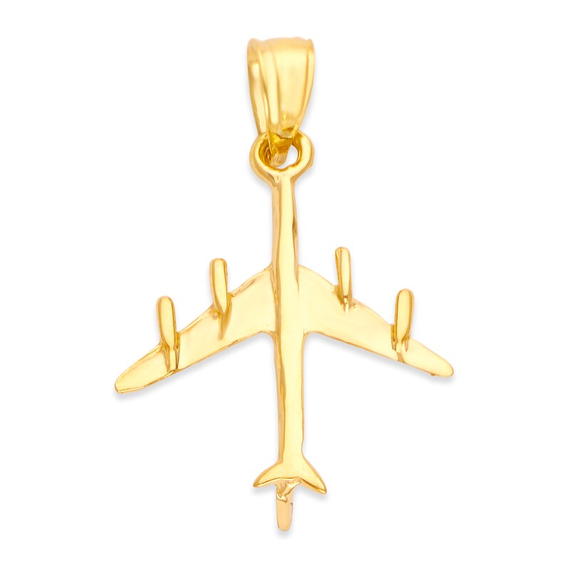 10k Real Solid Gold Airplane Necklace Gifts for Flight Etsy UK