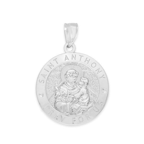 925 Sterling Silver Saint Anthony Medal, Patron of Lost Things, Silver St Anthony Necklace