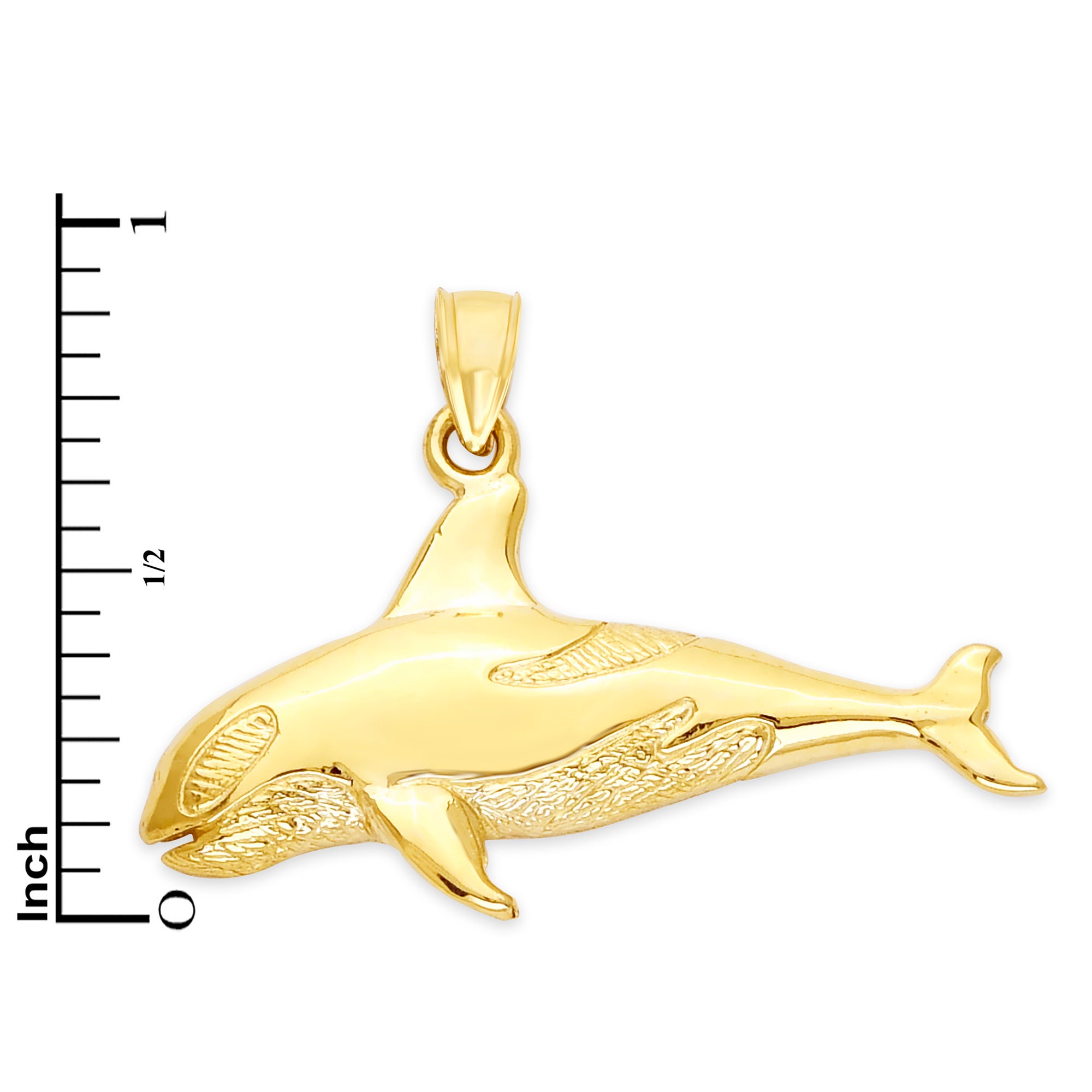 純金製シャチペンダント：10K/14Kマリンジュエリー - Etsy 日本