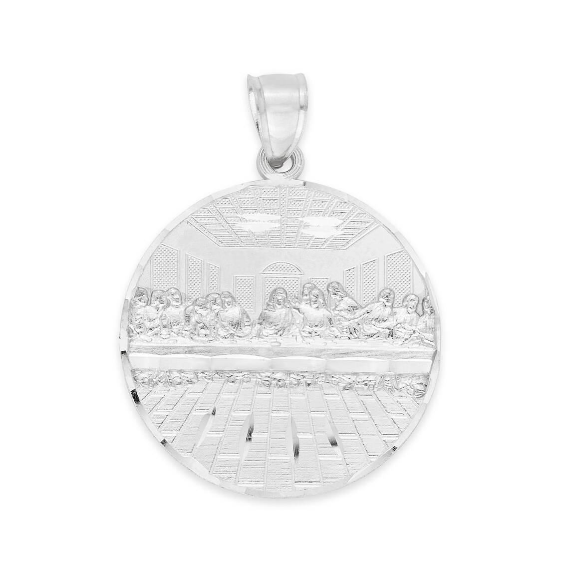 Hip Hop Last Supper Pendant Necklace Men Jewelry Iced Out Chain