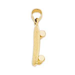 10k Gold Skateboard Necklace, Skateboard Jewelry Gift for Skateboarder Necklace Gift Skateboard Pendant, Skateboarding Jewelry for Birthday