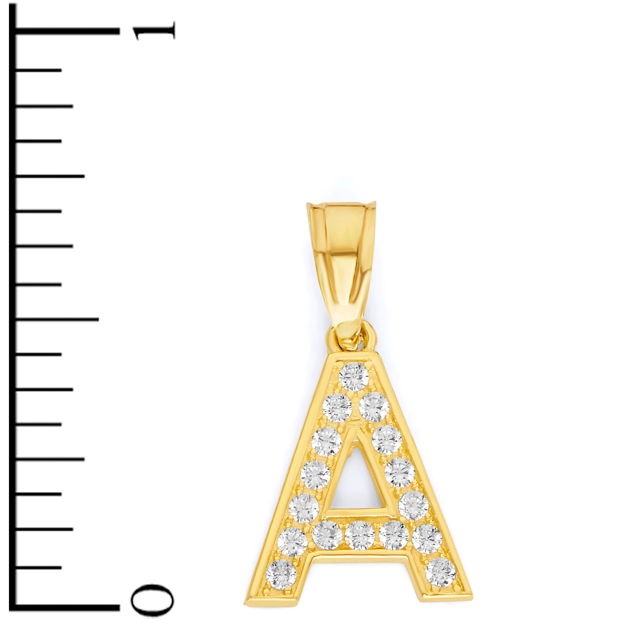 Personalized Initial Pendant Necklace In Solid 10k Rose Gold - A-Z Letter Charm - View #9