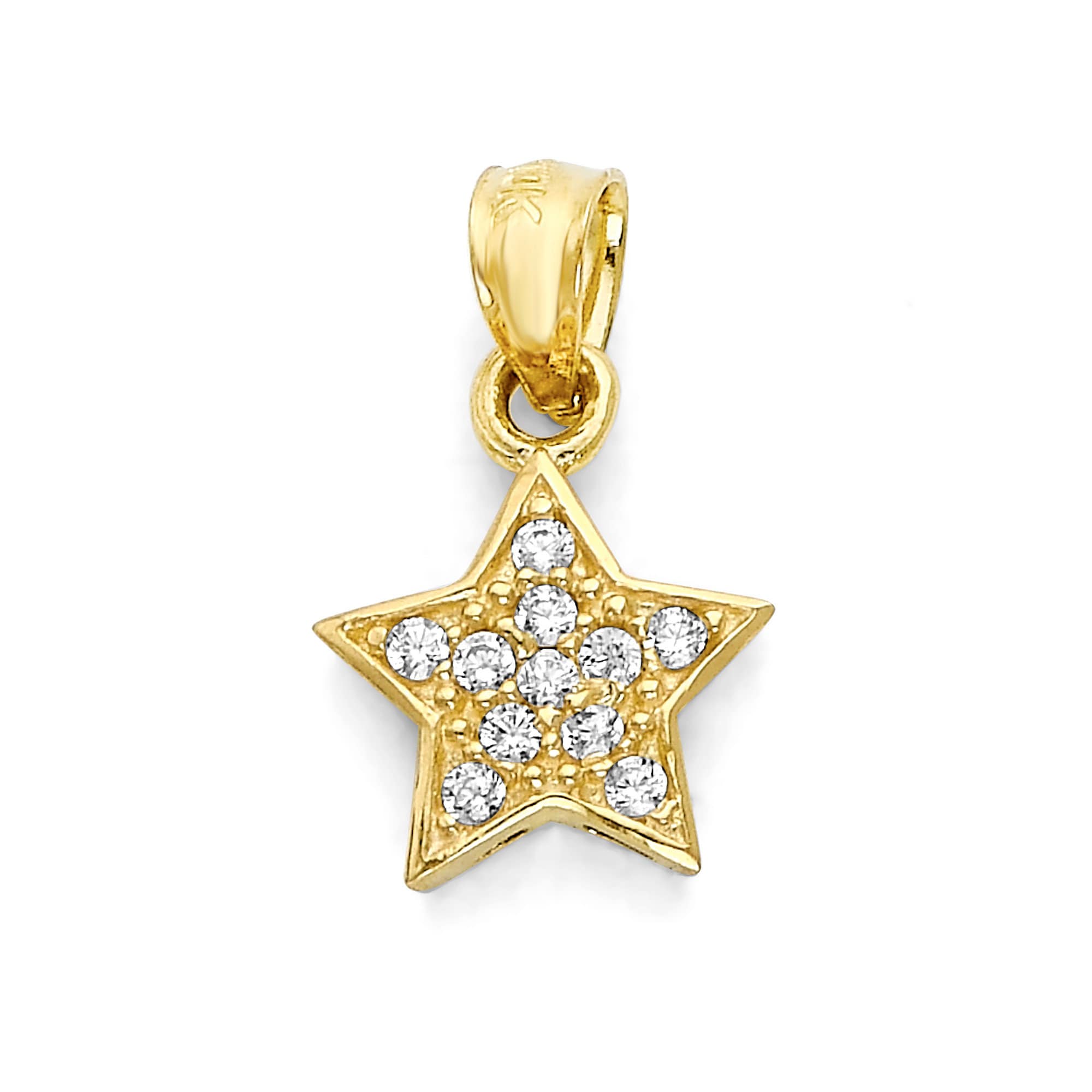 Gold star pendant with hotsell diamonds