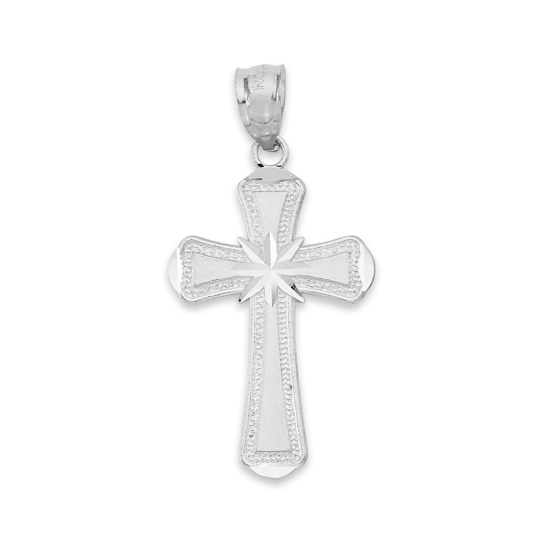 Elli Women's Cross Pendant Religion Basic in 925 Sterling Silver Rose Gold- Plated, 45cm, Sterling Silver, None