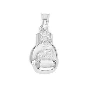 Sterling Silver Boxing Glove Pendant: Sports Jewelry for Her