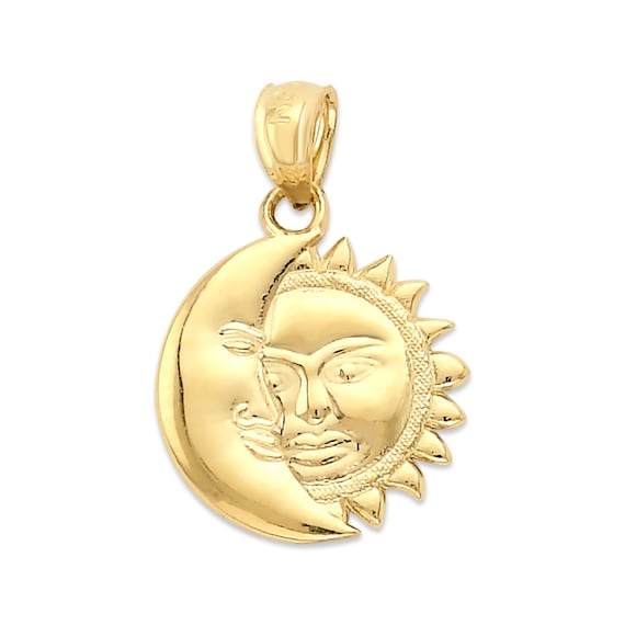14k gold sun and on sale moon necklace