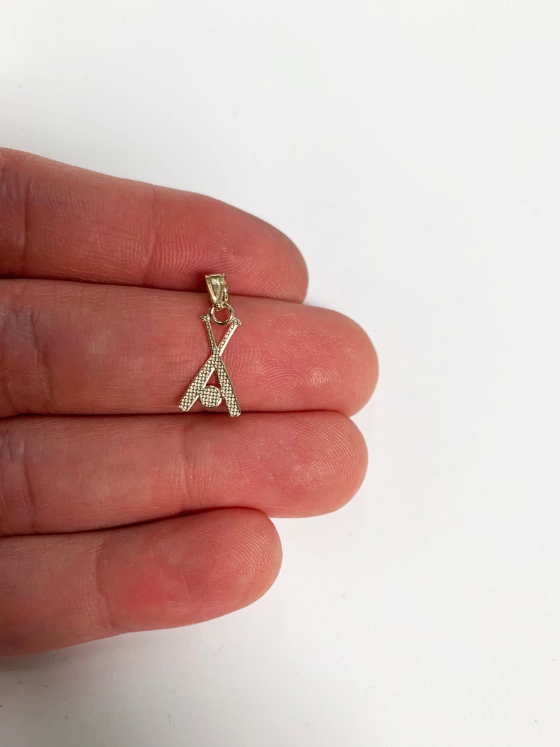 10k Gold Baseball Bat Charm for Charm Bracelet Small Gold Etsy