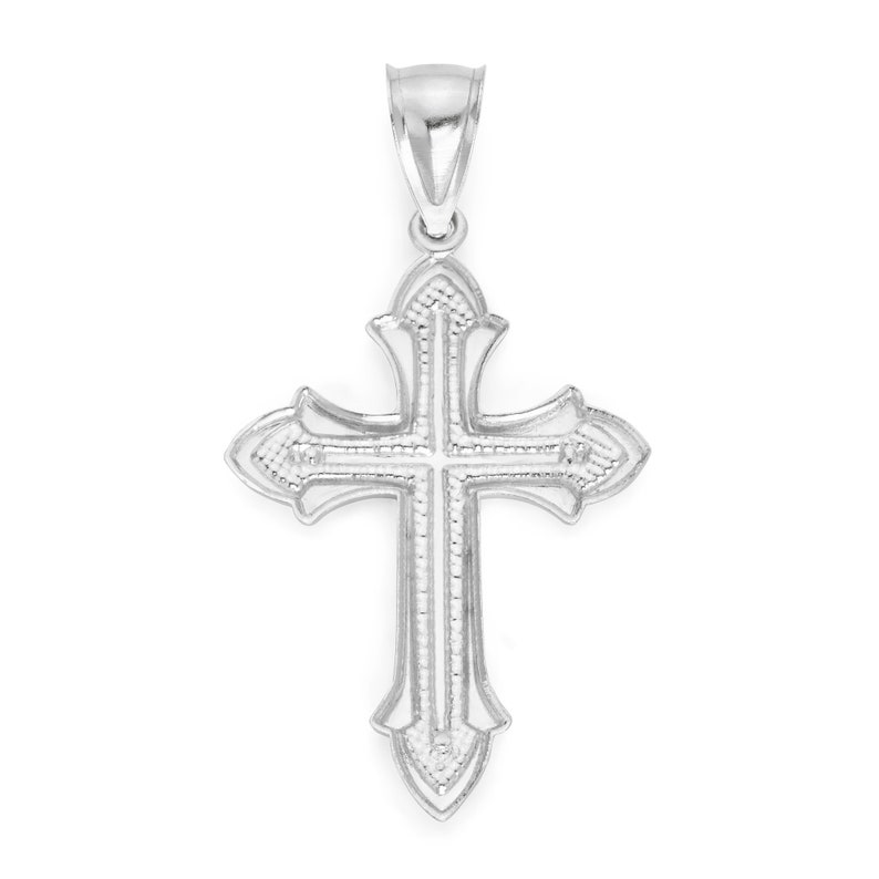 Large 925 Sterling Silver Cross Pendant Silver Mens Religious - Etsy