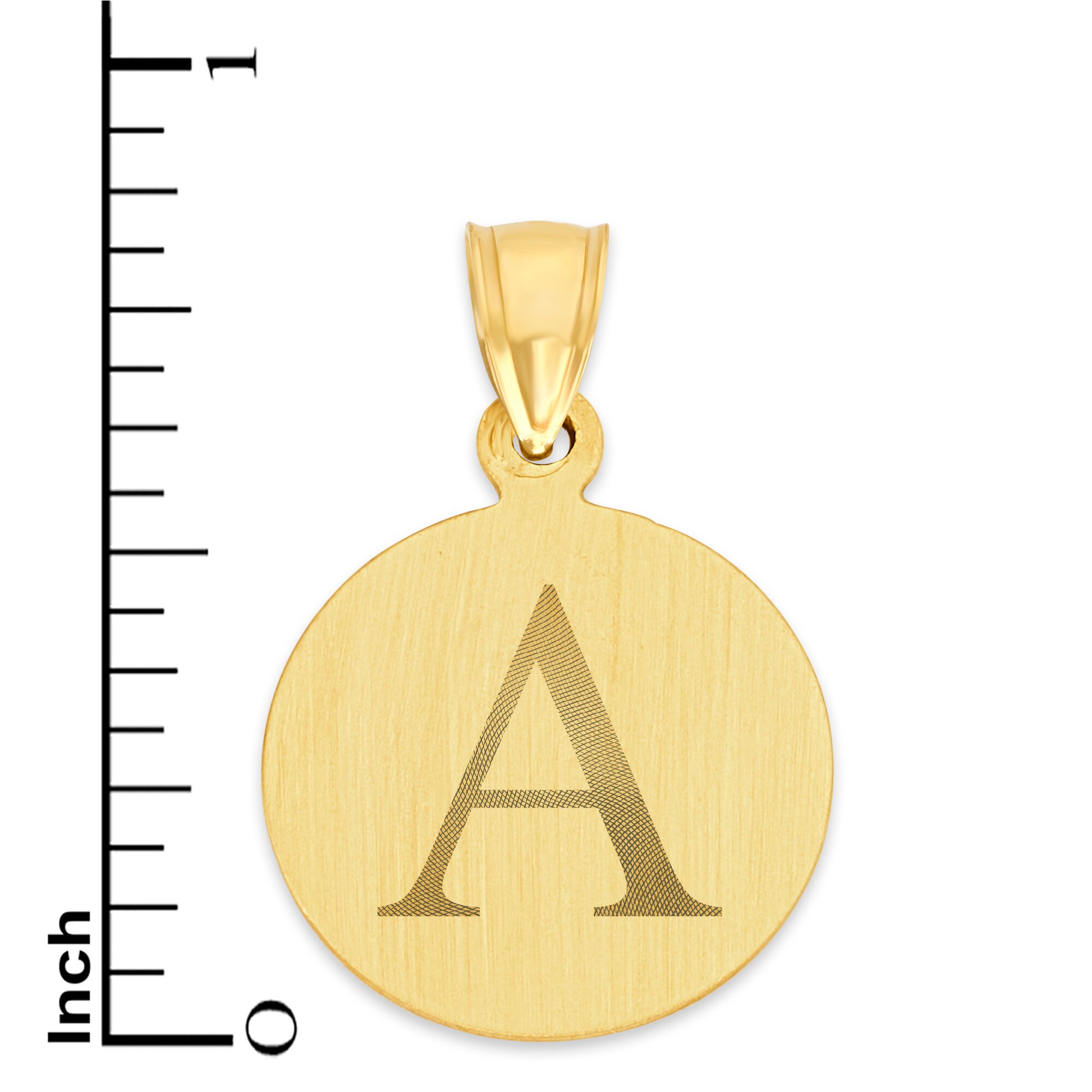 10k Gold Initial Necklace Initial Jewelry Personalized Coin Etsy