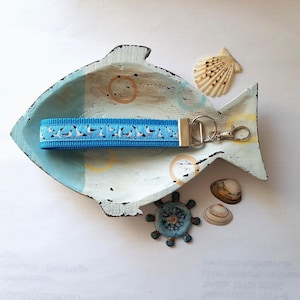 Keychain Taschenbaumler Maritim seagulls blue.