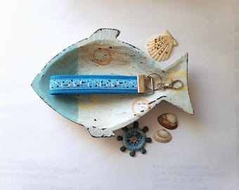 Keychain Taschenbaumler Maritim seagulls blue.