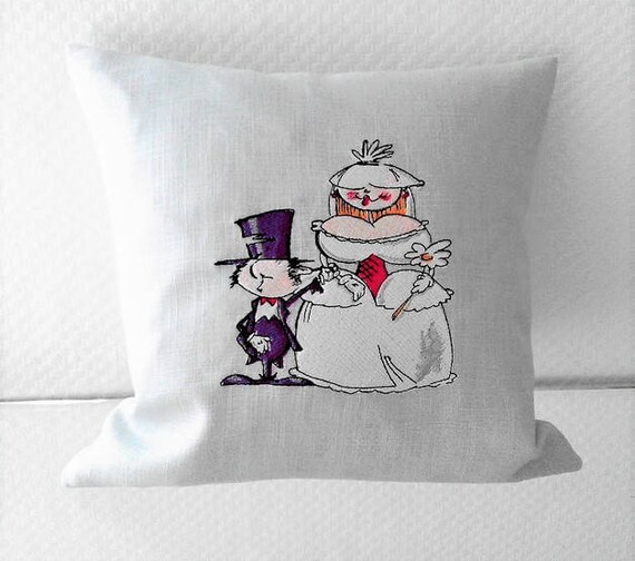 Cushion Newlyweds Wedding Love 30 X 30 Cm GESTICKT Linen With Filling. Etsy