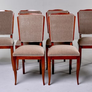 Mid Century Italian Polished Walnut Dining Chairs With Velvet Etsy