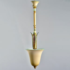 Vintage Venini Murano Glass Pendant Light Fixture 1930s [9277]