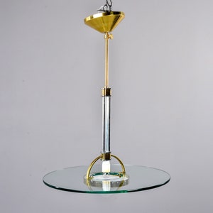 Mid Century Fontana Arte of Italy Glass Pendant Chandelier [9496]