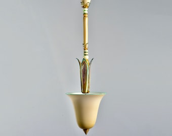 Vintage Venini Murano Glass Pendant Light Fixture 1930s [9277]