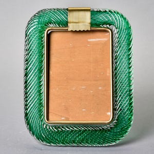 Venini Deep Green Murano Glass Tabletop Frame [11329]
