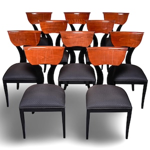 Mid Century Pietro Costantini for Ello Klismos Dining Chairs - Set of 10 [11806]