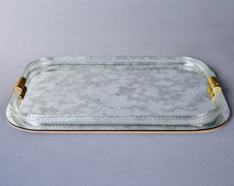 Barovier Dienblad van Muranoglas met Spiegel [10860]