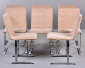 Giovanni Offredi Dining Chairs for Saporiti Italia, 1970s, Set of Eight [11046]