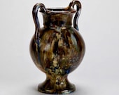 Tall French Amphora Form Mottled Vase or Vessel 2018