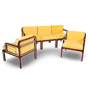 Mid Century Modern Sofa and Pair Armchairs - 3pc Set [11147]