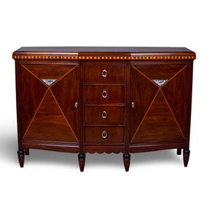 Art Nouveau Mahogany Sideboard Buffet or Commode [10801]
