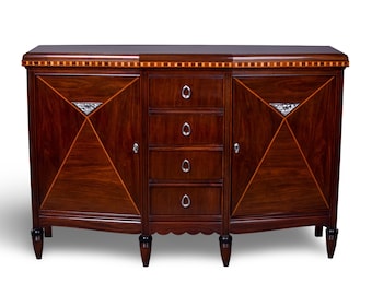 Art Nouveau Mahogany Sideboard Buffet or Commode [10801]