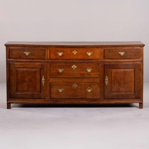 Spätes 19th Century Sideboard mit Holzstruktur und Originalbeschlägen [12104]