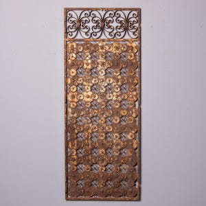 Vintage Spanish Brutalist Style Iron Gate Panel [12075]