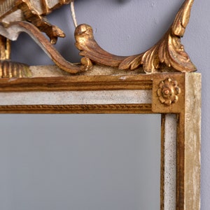 Vintage Gilt Wood Framed Mirror with Fancy Crest 11062 image 7