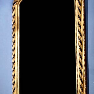 Large 19th Century Louis Philippe Gilt and Ebonized Wall Mirror 1694 image 3