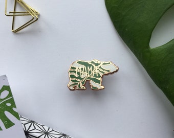 Monstera mama bear - mama pin - mama bear pin - bear pin - monstera pin - plant pin - cheese plant - monstera - pin - enamel pin - rose gold