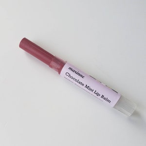 Chocolate Mint Lip Balm - pink lip tint, lip stain, lipstick, tinted lip balm