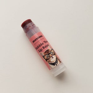 Color Enhancing Lip Balm (Bubble Tea) - black honey lip balm, cat lip balm, cat lipstick