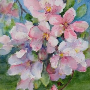 Spring Apple Blossoms, 5x7 Original Watercolor - Etsy