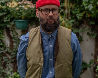 Gorra Knit for Victory Watch de algodón rojo/lana merino