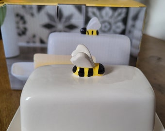 Bee Happy Butter Dish