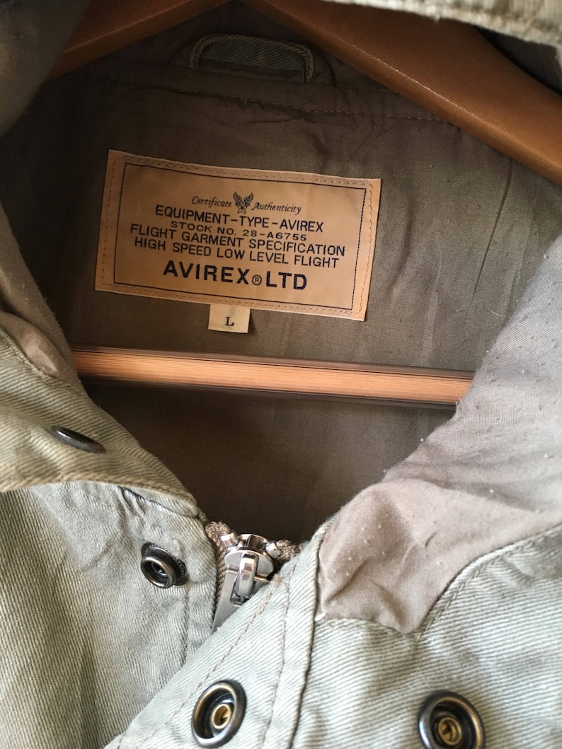Vintage Avirex Ltd Flight Jacket Green Army Hoodies