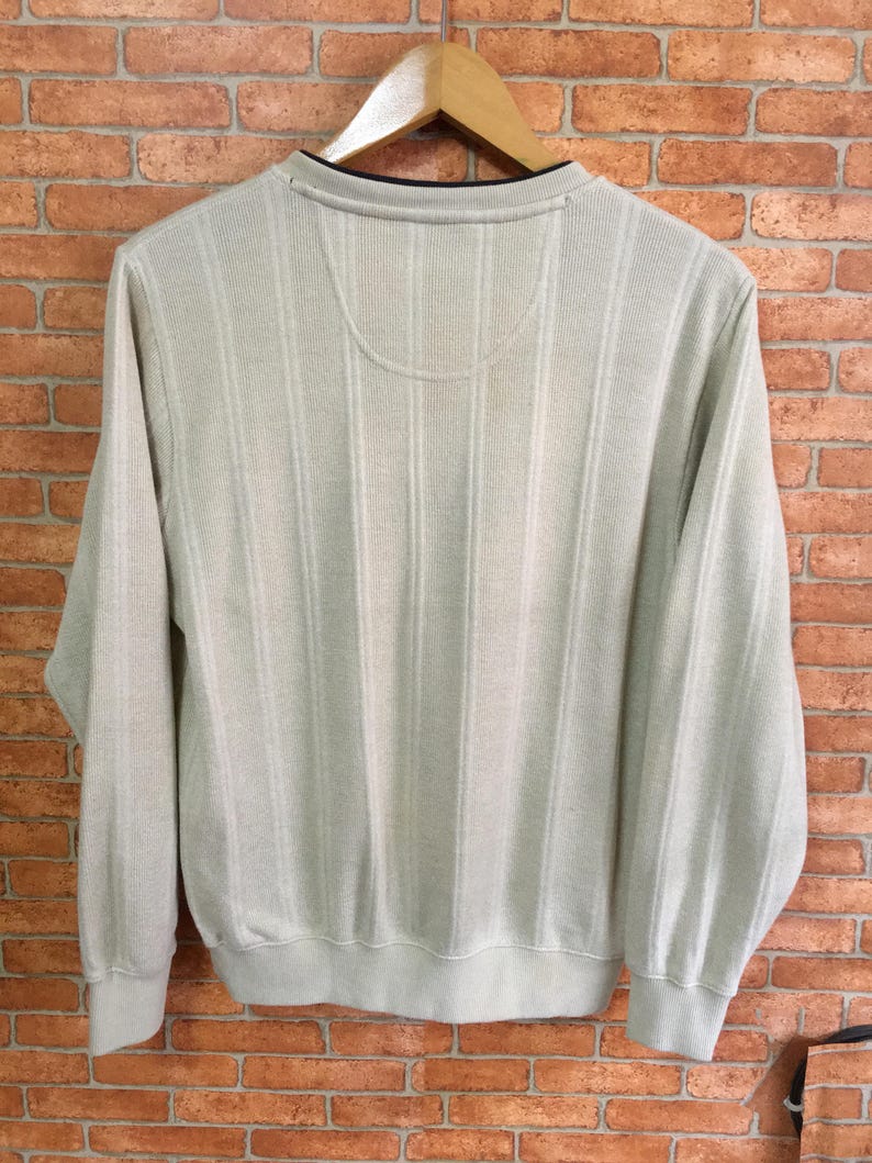 Vintage Michiko London Jeans Embroidery Sweatshirt Pullover Jumper Cream M