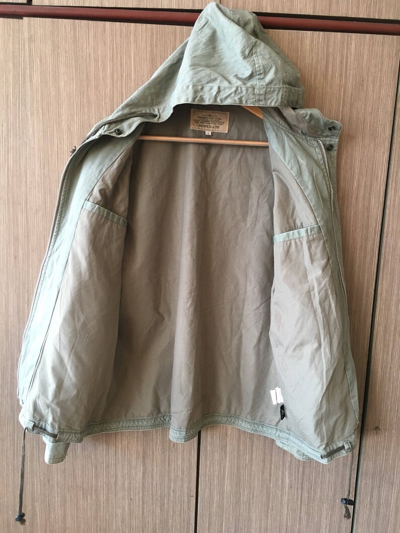 Vintage Avirex Ltd Flight Jacket Green Army Hoodies