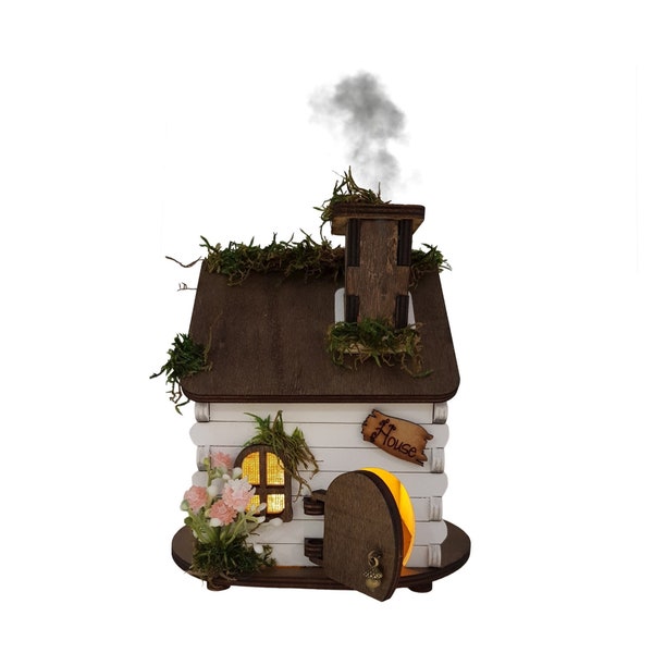 Fairy House Little House Lichtkegel Wierookbrander Wierookvat Blokhut Wierookhouder Thuis Aroma Wierook