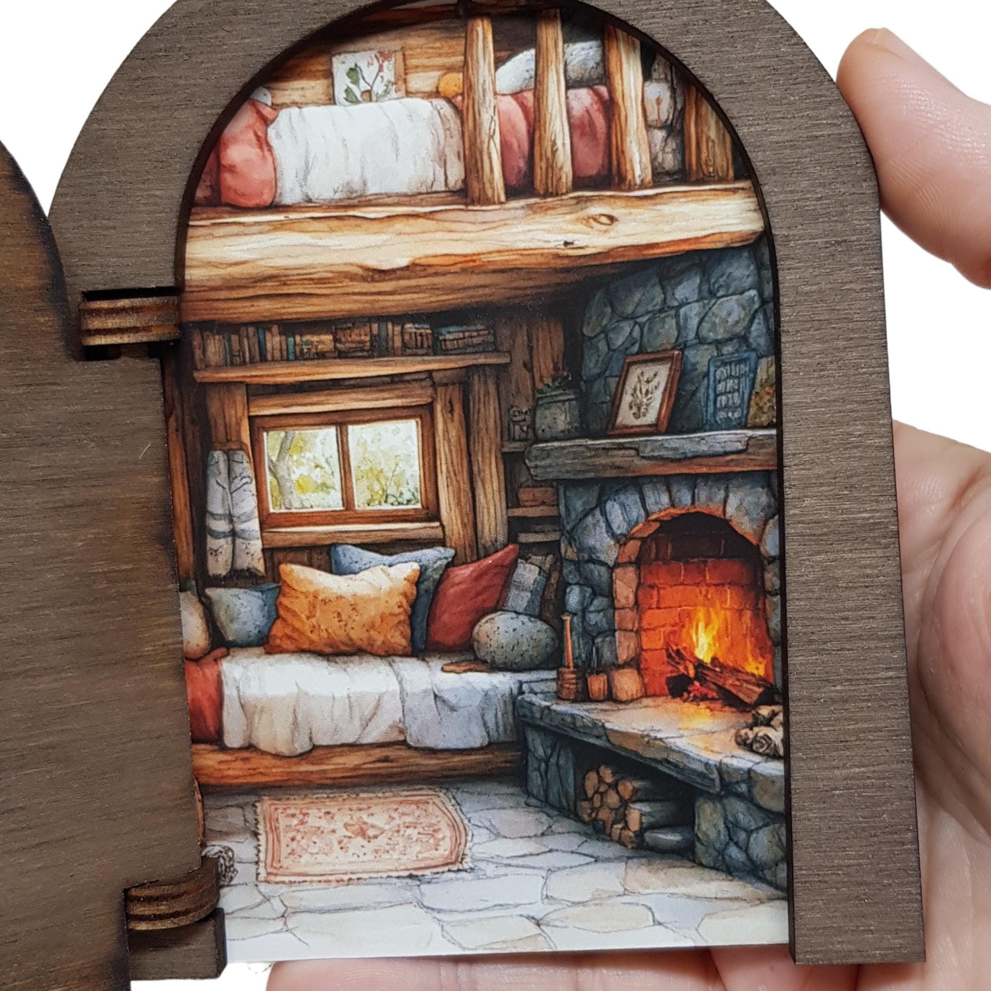 Zahnfee-Tür Set Mit Leuchteffekt – Holztür, Leiter, Häkeltasche & Zertifikate, DIY