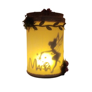 Luce notturna, lampada fata Campanellino, Fata catturata in barattolo luminoso, barattolo luminoso, luce ambientale, portacandele, luce notturna, fantasia