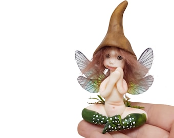 Handmade Forest Fairy: Unique fantasy figurine, original gift, fairy lovers, gnome, elf, elf, unique gift, little fairy