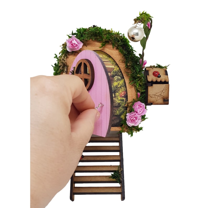 Fantasy Fairy Door Tooth Fairy Door Pink Wooden Opening Door - Etsy
