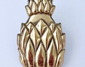 Vintage Brass Pineapple Paperclip Paperweight | VA Metalcrafters 1979, home office, desk accessory, host, hostess, gift