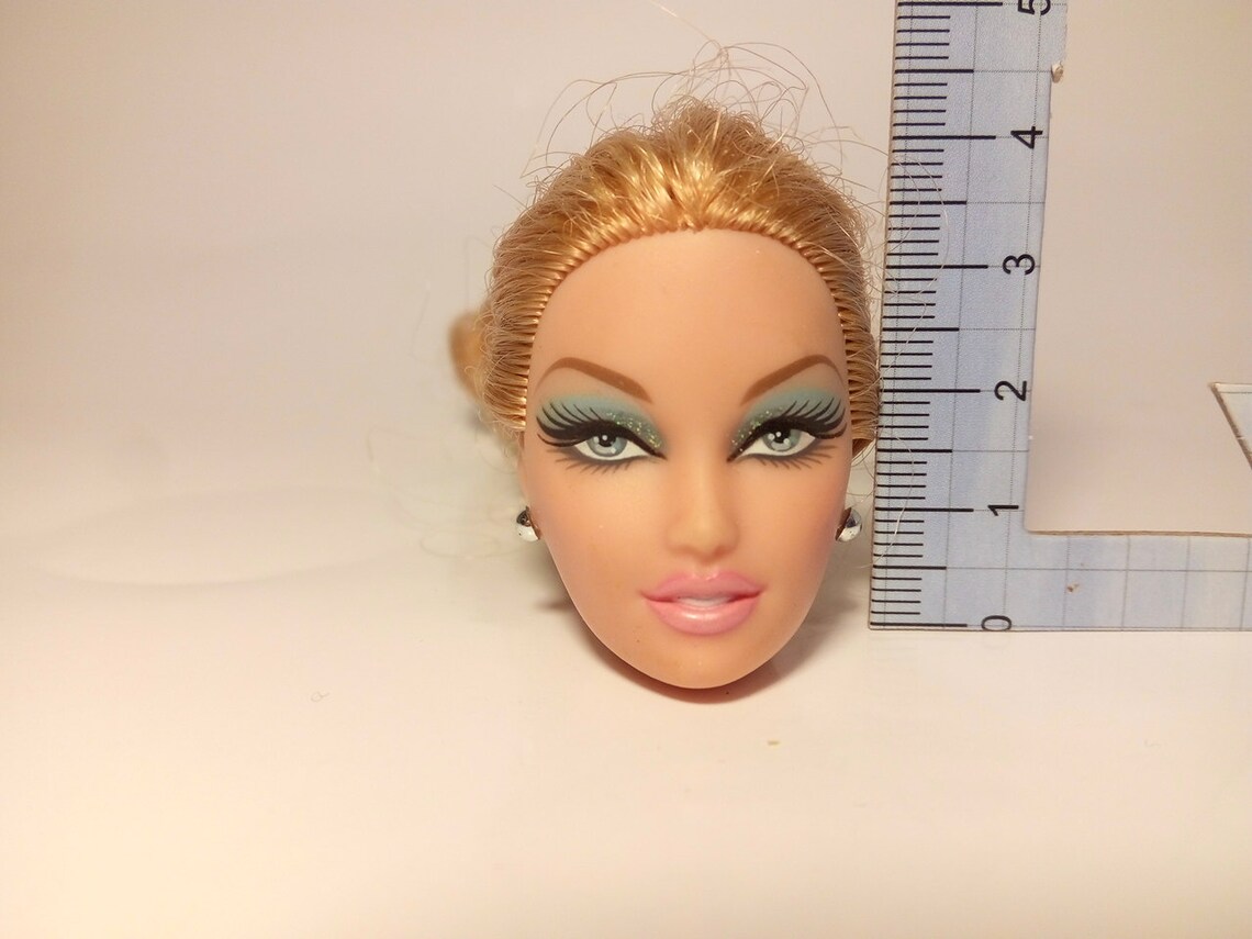 Face Head Silicone Mold 2D Barbie Doll Mould Girl Fondant Etsy